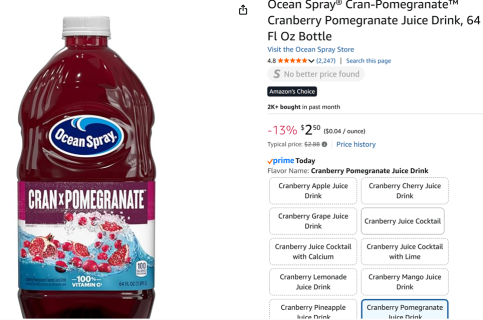 Ocean Spray Cran-Pom 64oz $2.50